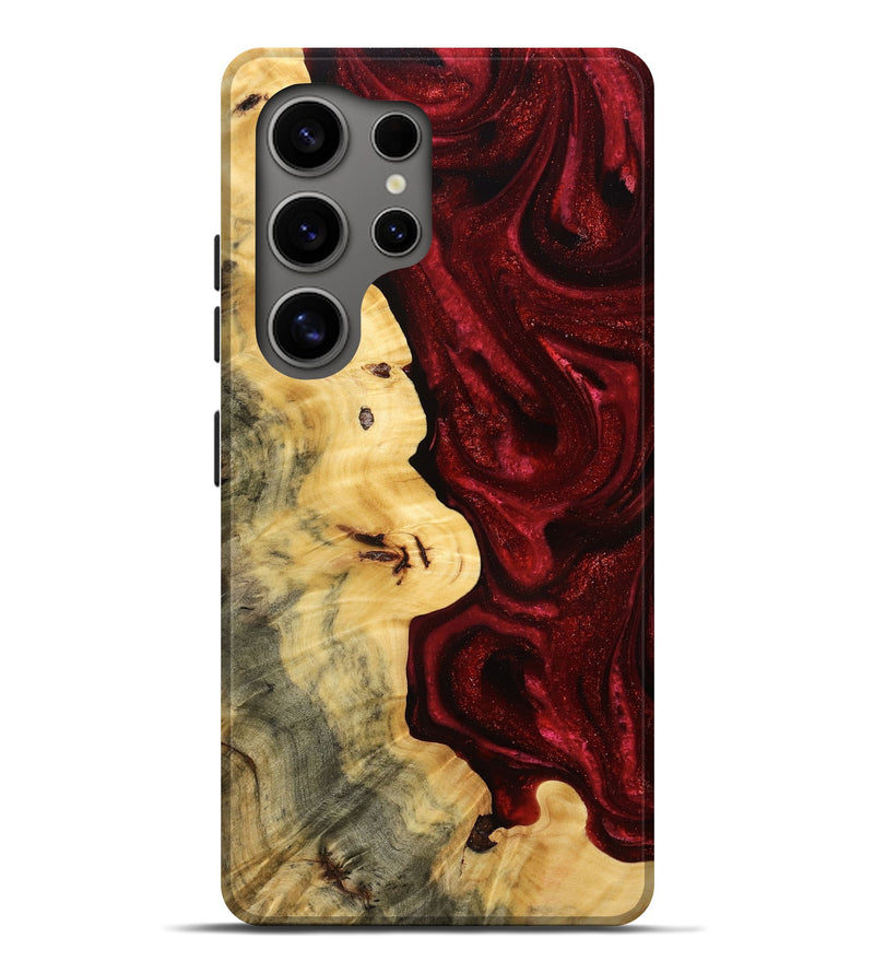 Galaxy S25 Ultra Wood Live Edge Phone Case - Nyomi (Red, 775976)