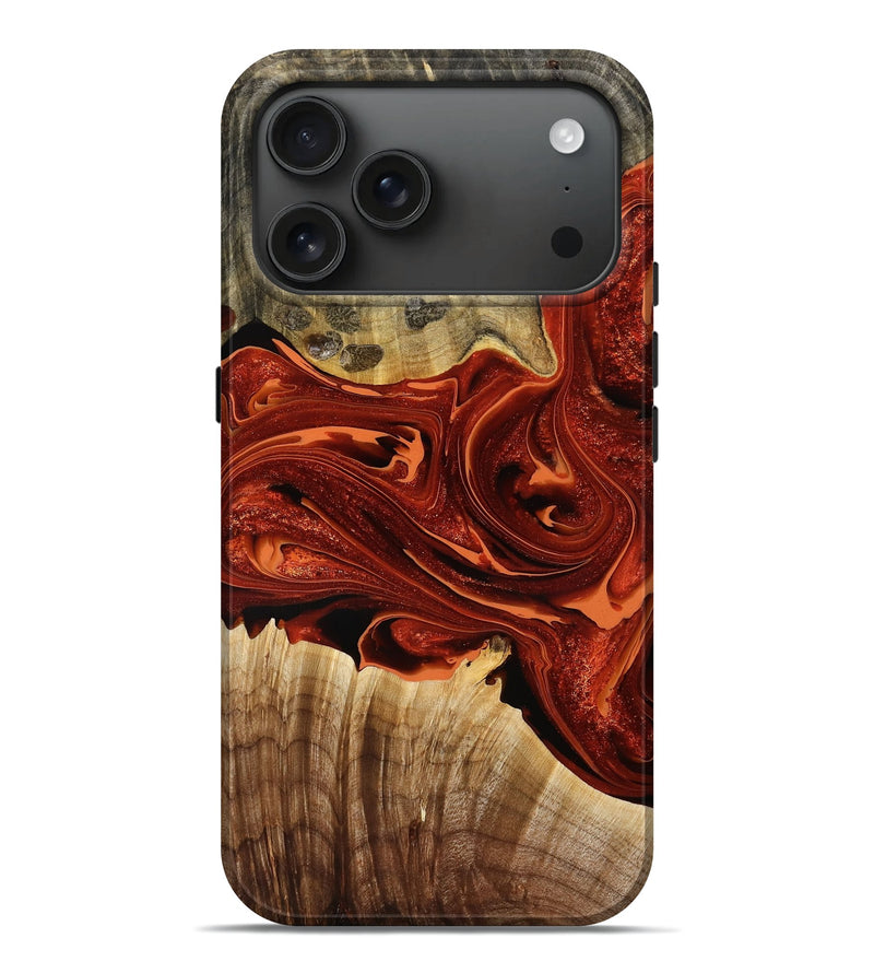 iPhone 17 Pro Max Wood Live Edge Phone Case - Linwood (Red, 775979)