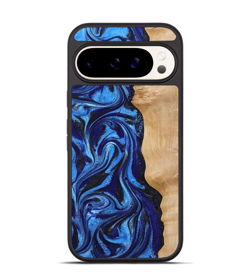 Pixel 9 Wood Phone Case - Esta (Blue, 776007)