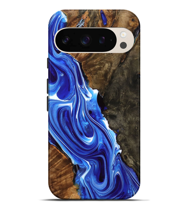 Pixel 10 Pro XL Wood Live Edge Phone Case - Laraine (Blue, 776085)