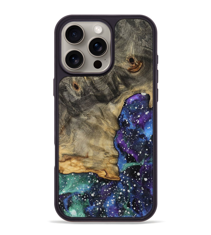 iPhone 16 Pro Max Wood Phone Case - Green (Cosmos, 776111)