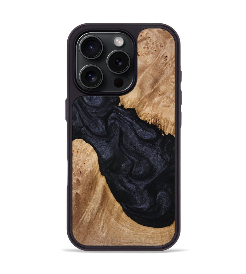 iPhone 16 Pro Wood Phone Case - Teressa (Wood Burl, 776210)