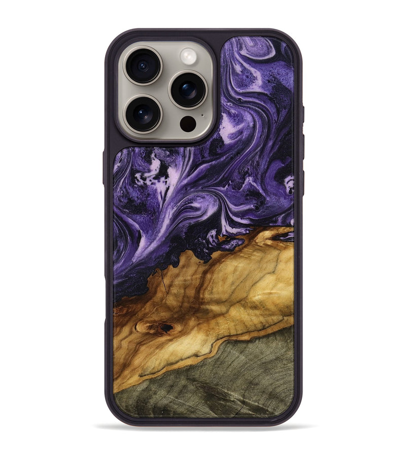 iPhone 16 Pro Max Wood Phone Case - Leanne (Purple, 776246)