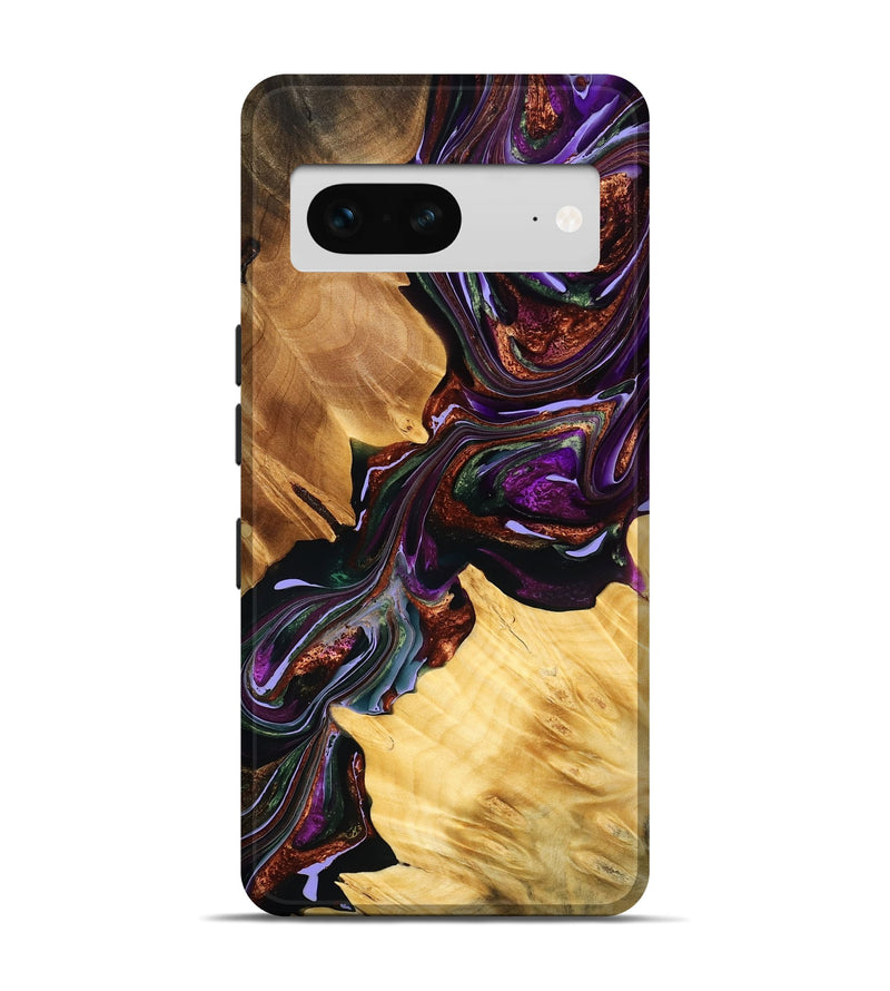 Pixel 7 Wood Live Edge Phone Case - Aleah (Purple, 776430)