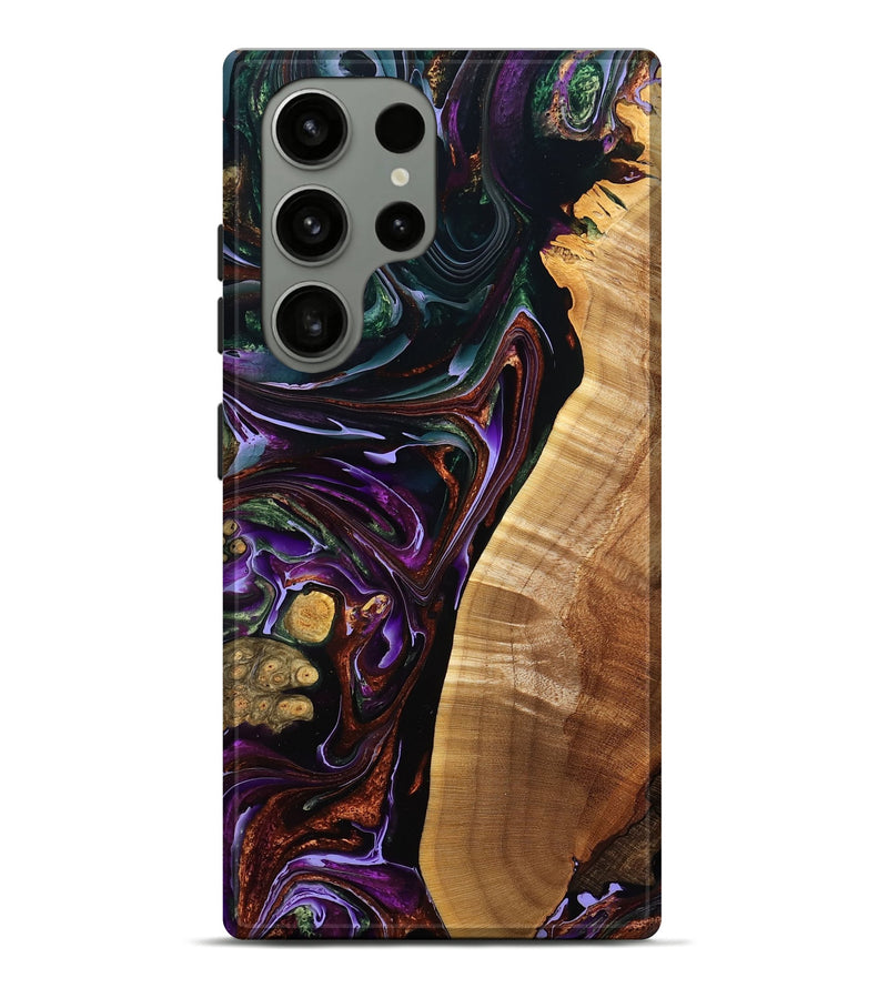 Galaxy S23 Ultra Wood Live Edge Phone Case - Sim (Purple, 776447)