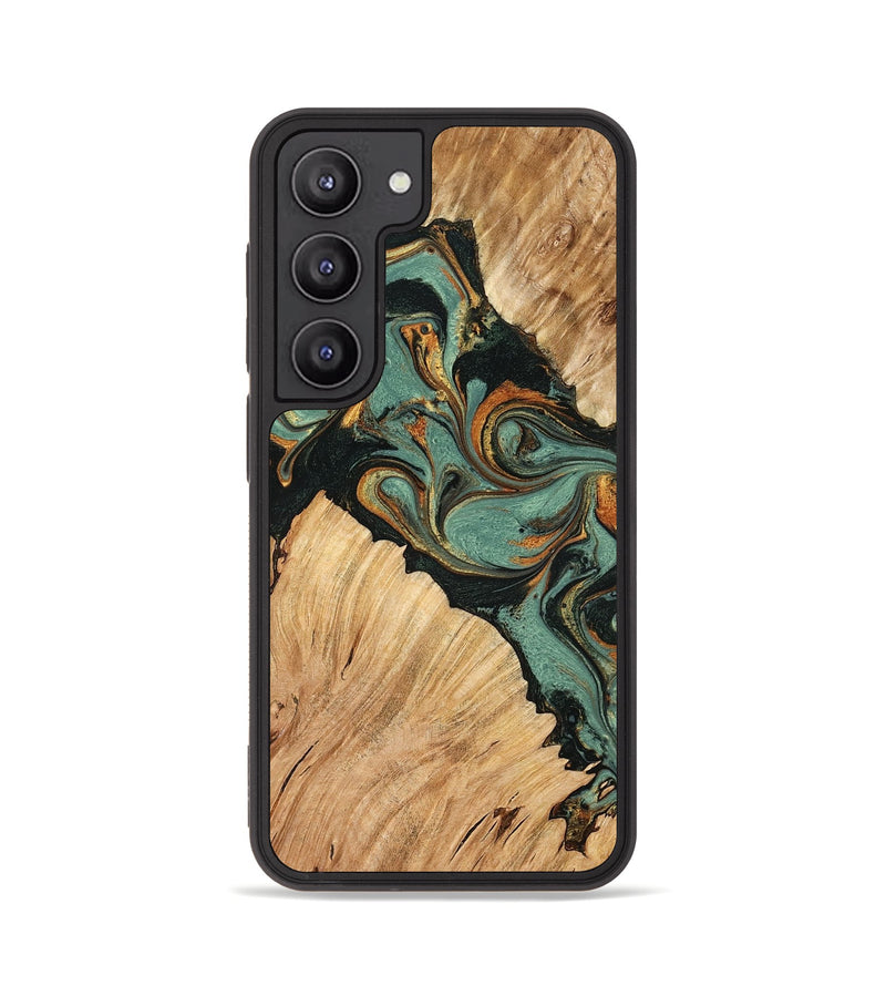 Galaxy S23 Wood Phone Case - Marisa (Teal & Gold, 776667)