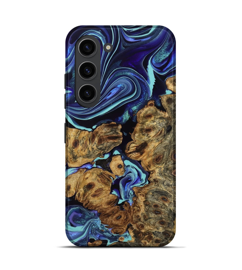 Galaxy S23 Wood Live Edge Phone Case - Tawanda (Blue, 776740)