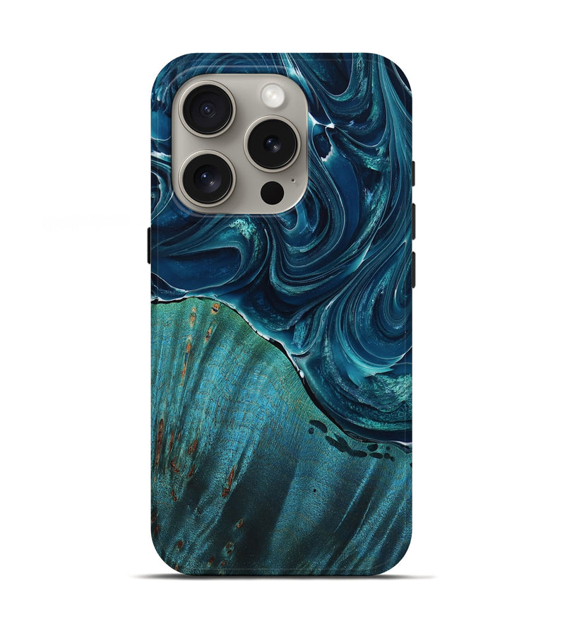 iPhone 16 Pro ResinArt Live Edge Phone Case - Madisen (Blue, 776757)