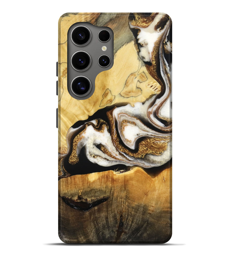 Galaxy S25 Ultra Wood Live Edge Phone Case - Artis (Black & White, 776871)
