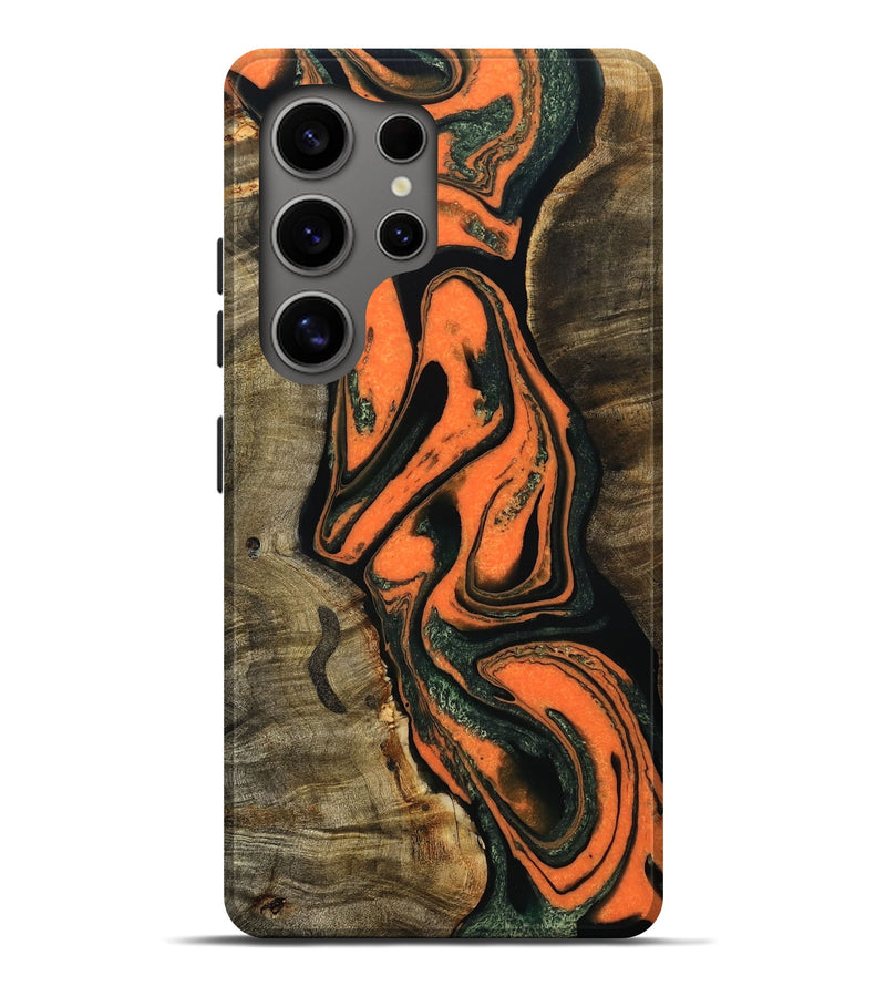 Galaxy S25 Ultra Wood Live Edge Phone Case - Lorene (Green, 776881)