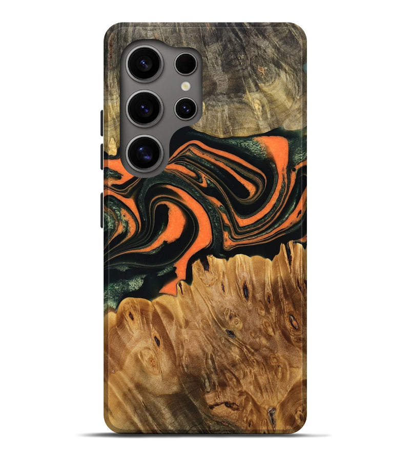Galaxy S25 Ultra Wood Live Edge Phone Case - Natalya (Green, 776895)