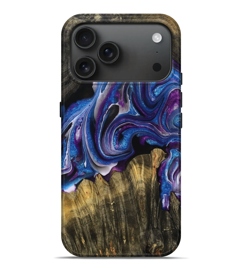 iPhone 17 Pro Max Wood Live Edge Phone Case - Marely (Purple, 776911)