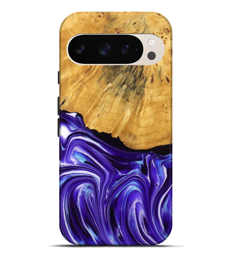 Pixel 10 Pro XL Wood Live Edge Phone Case - Golden (Purple, 776926)