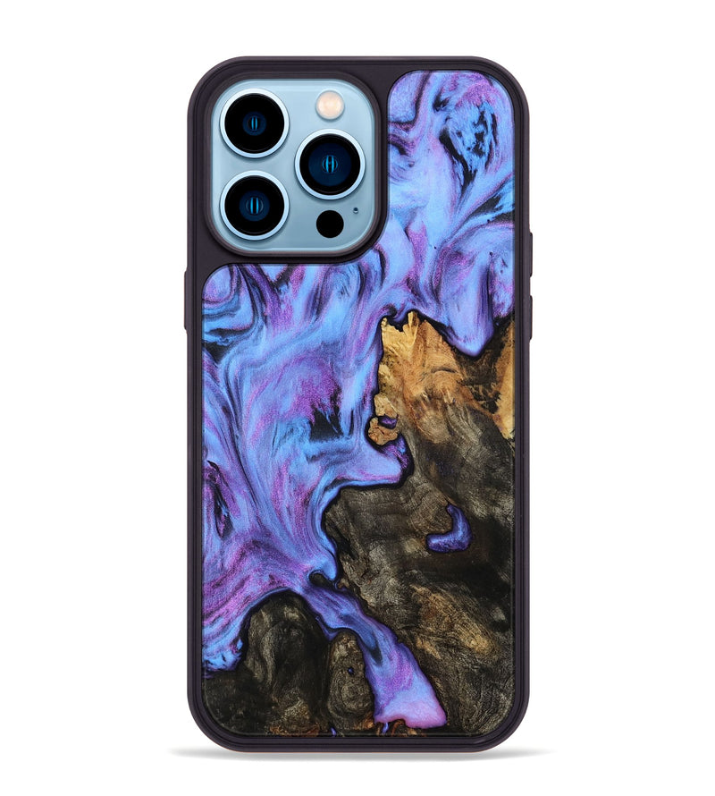 iPhone 14 Pro Max Wood Phone Case - Hoyt (Purple, 777023)