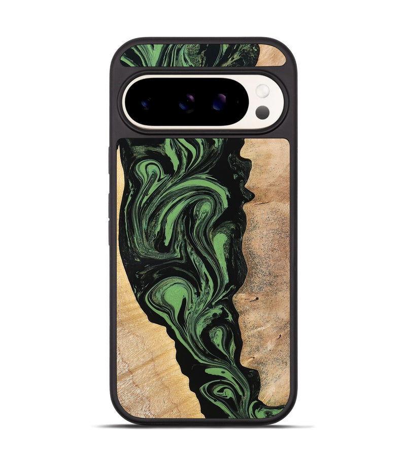 Pixel 9 Wood Phone Case - Hattie (Green, 777192)