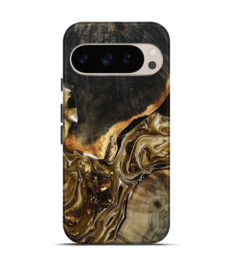 Pixel 9 Wood Live Edge Phone Case - Jakob (Black & White, 777299)