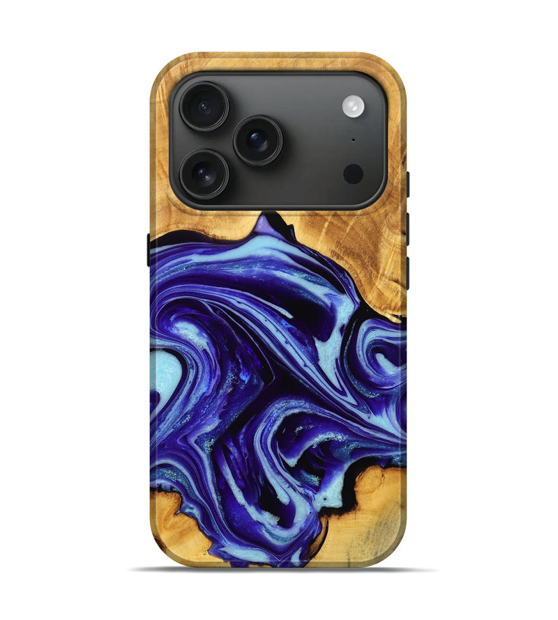 iPhone 17 Pro Wood Live Edge Phone Case - Minor (Purple, 777303)