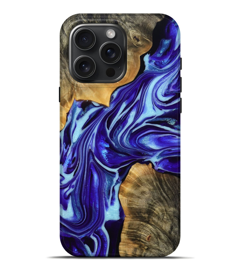 iPhone 16 Pro Max Wood Live Edge Phone Case - Althea (Purple, 777304)
