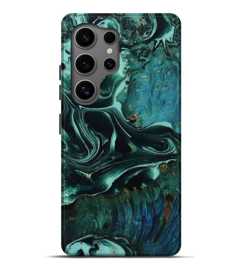 Galaxy S25 Ultra Wood Live Edge Phone Case - Joyce (Green, 777310)