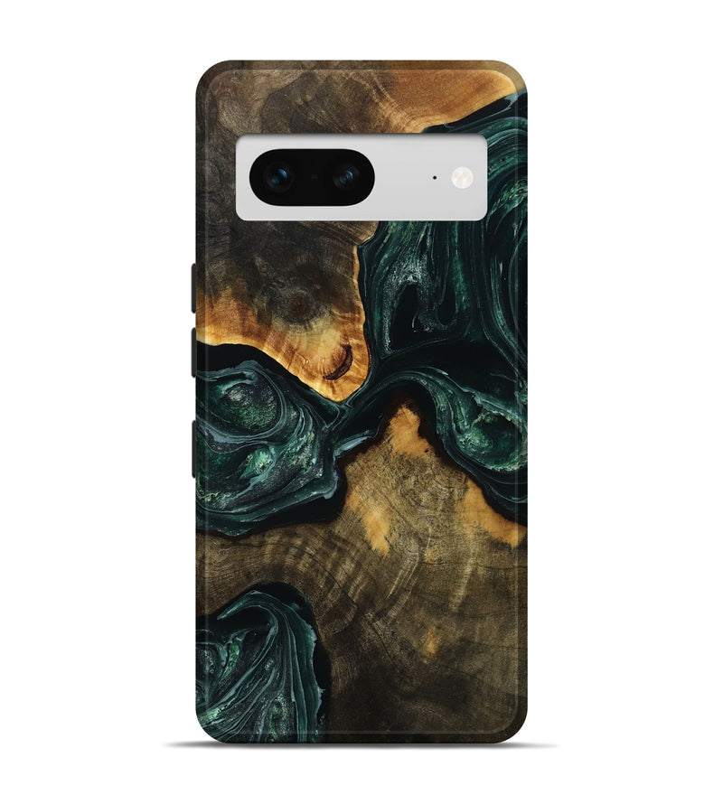 Pixel 7 Wood Live Edge Phone Case - Damaris (Green, 777342)