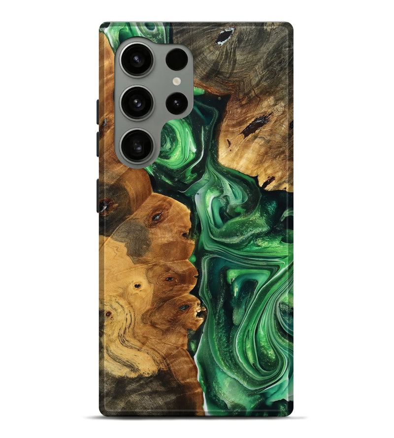 Galaxy S24 Ultra Wood Live Edge Phone Case - Green (Green, 777356)