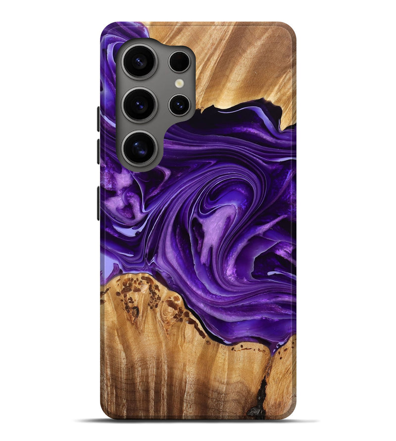 Galaxy S25 Ultra Wood Live Edge Phone Case - Merrill (Purple, 777371)