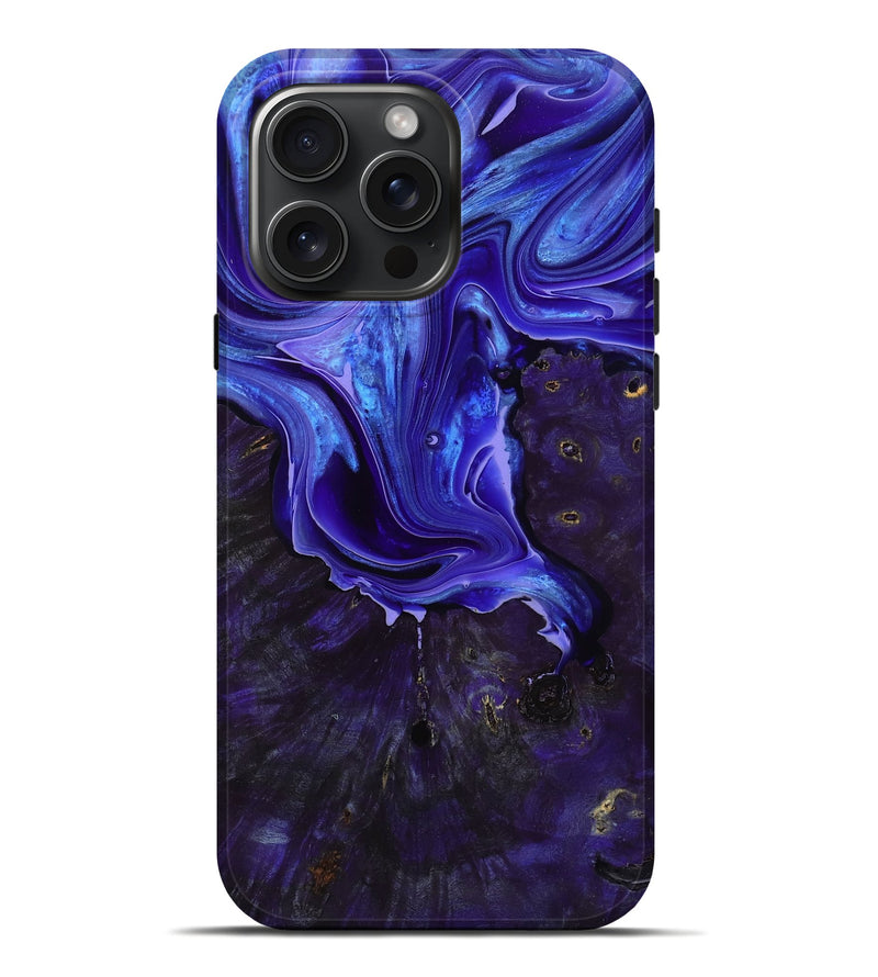 iPhone 16 Pro Max Wood Live Edge Phone Case - Johnnie (Purple, 777372)