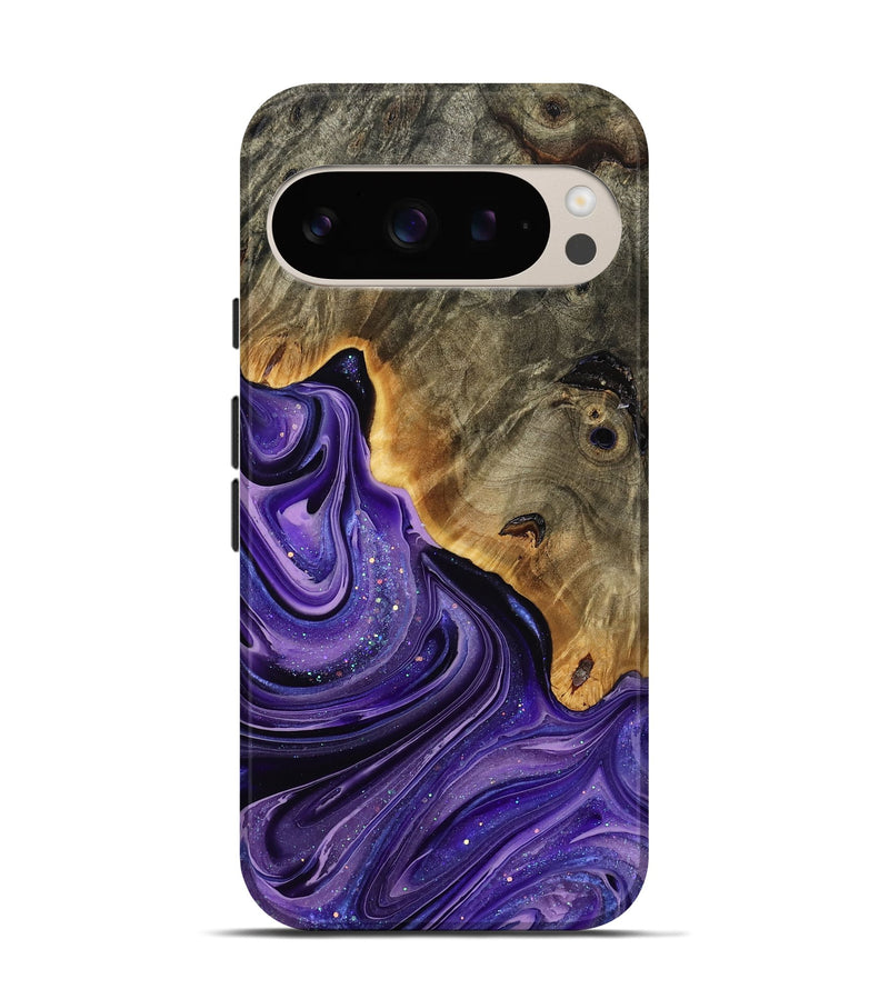 Pixel 9 Pro Wood Live Edge Phone Case - Avayah (Purple, 777379)