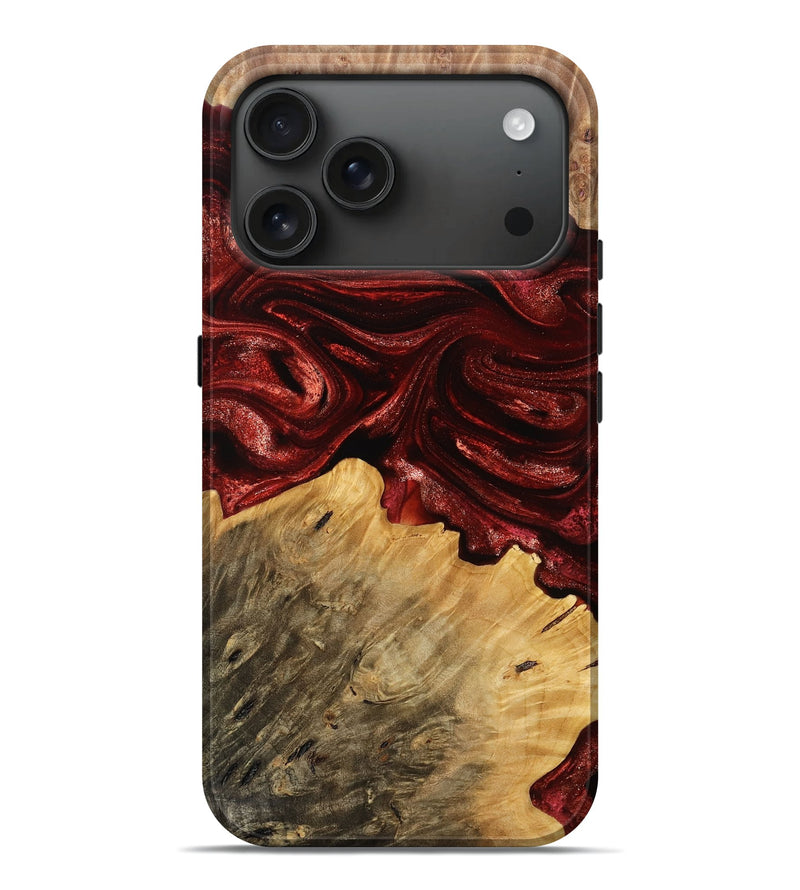 iPhone 17 Pro Max Wood Live Edge Phone Case - Jair (Red, 777386)