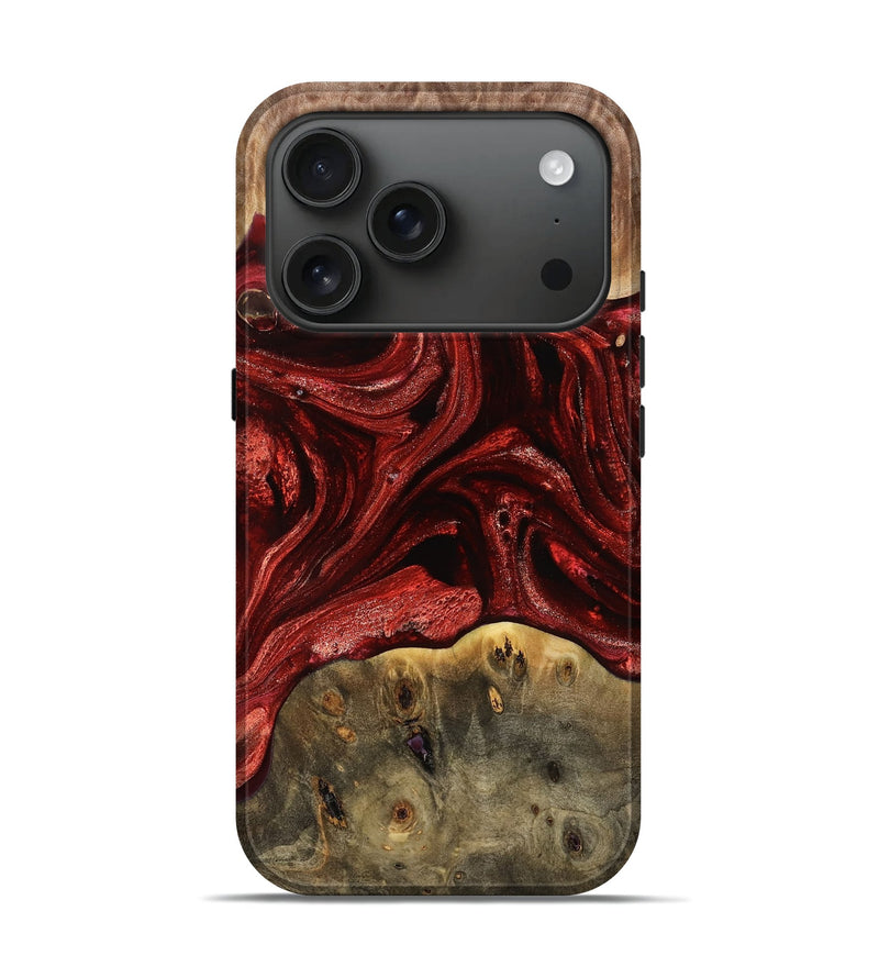 iPhone 17 Pro Wood Live Edge Phone Case - Westyn (Red, 777388)