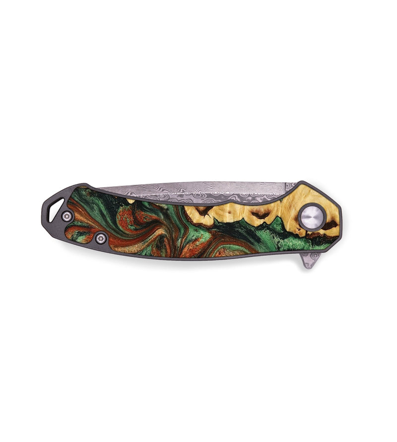 EDC Wood Pocket Knife - Mitch (Green, 777604)