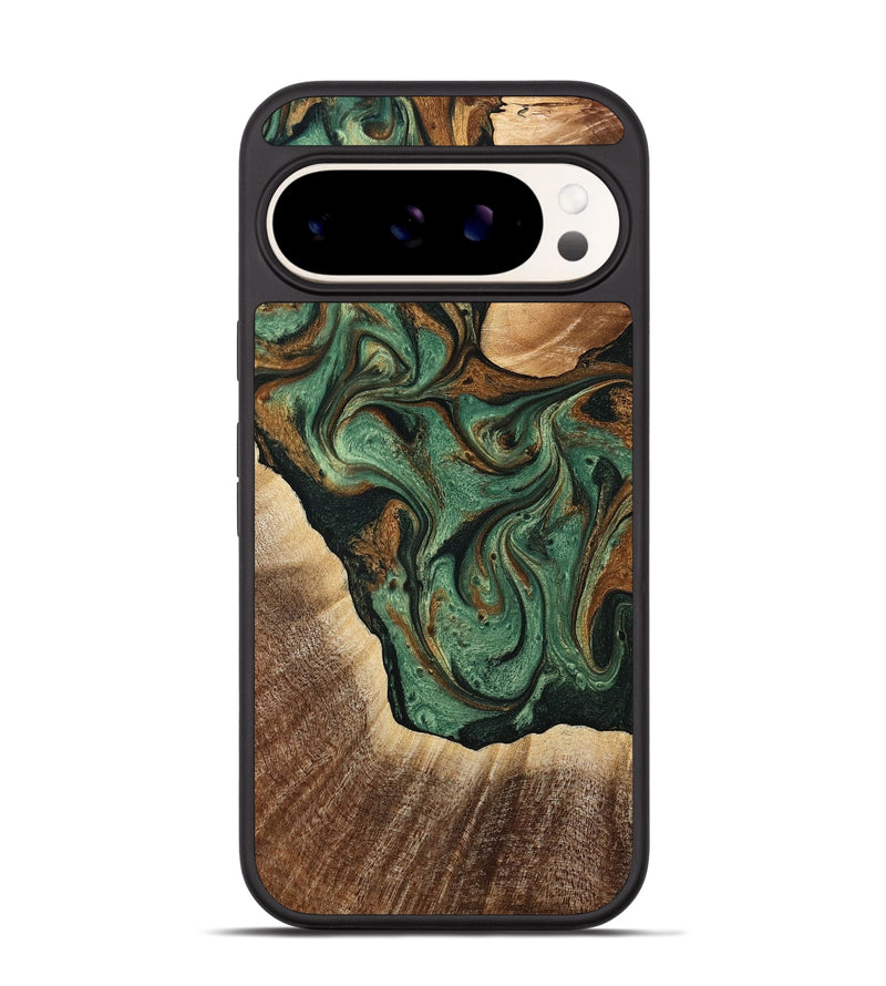 Pixel 9 Wood Phone Case - Ina (Green, 777614)