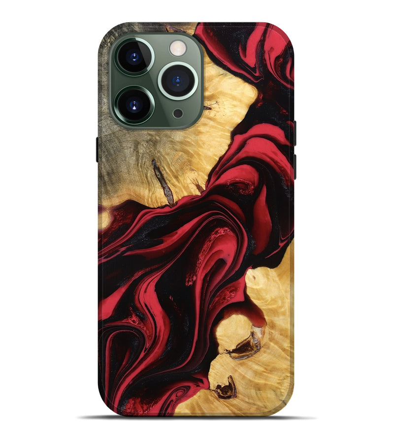 iPhone 13 Pro Max Wood Live Edge Phone Case - Lular (Red, 777820)