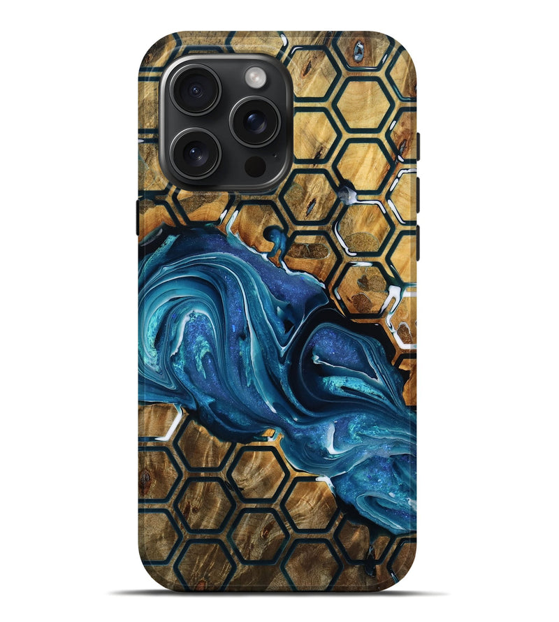 iPhone 16 Pro Max Wood Live Edge Phone Case - Burl (Pattern, 777824)