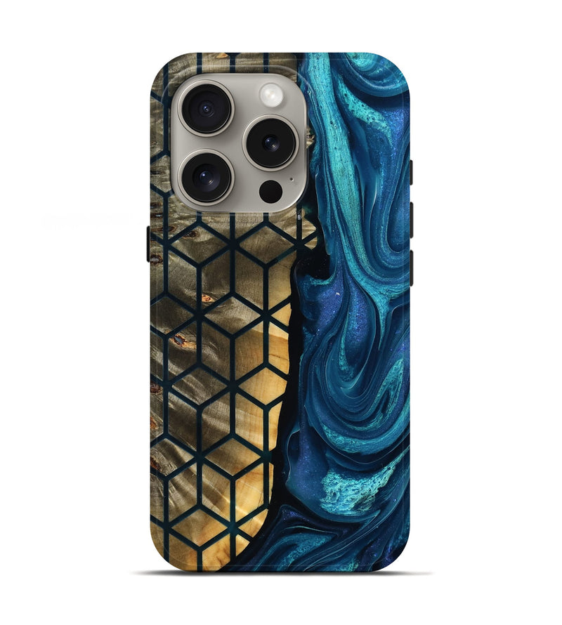 iPhone 16 Pro Wood Live Edge Phone Case - Yadiel (Pattern, 777825)