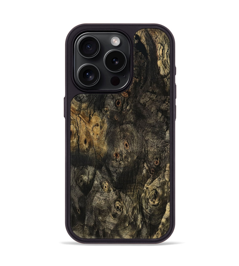 iPhone 15 Pro Wood Phone Case - Barney (Wood Burl, 778029)