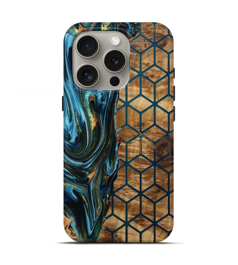 iPhone 16 Pro Wood Live Edge Phone Case - Shari (Pattern, 778087)