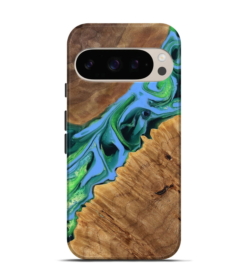 Pixel 10 Pro Wood Live Edge Phone Case - Kieran (Green, 778091)