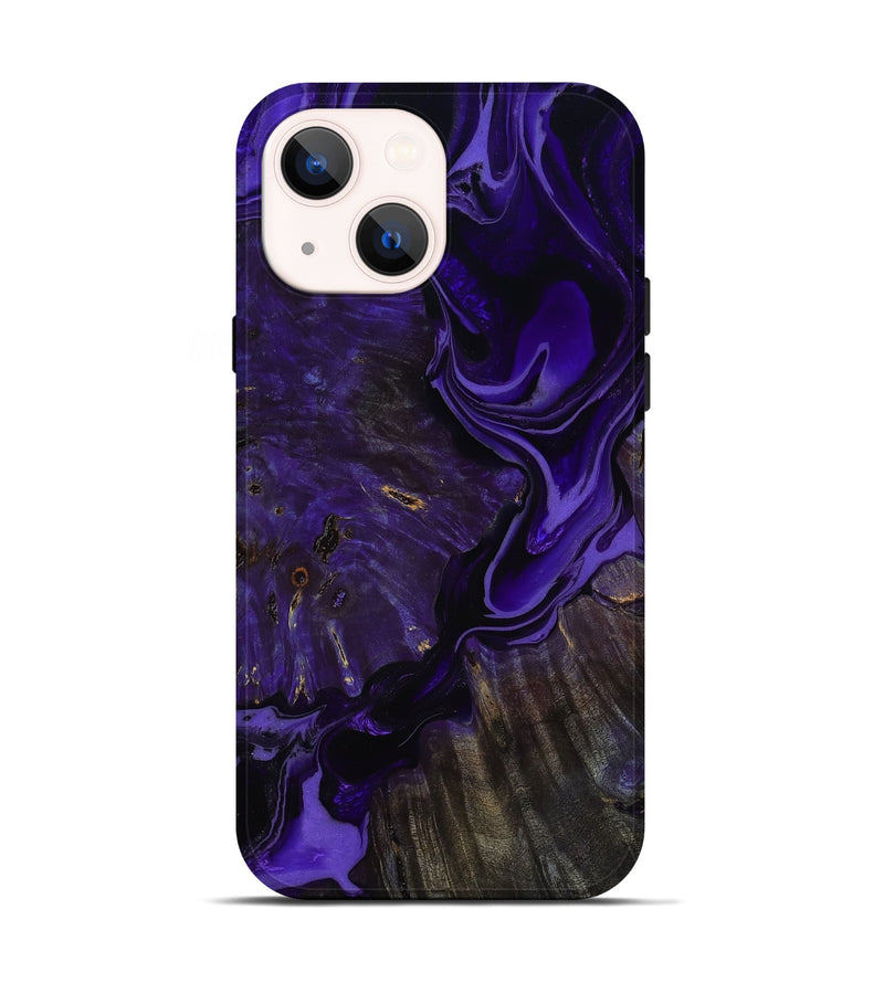 iPhone 14 Wood Live Edge Phone Case - Stetson (Purple, 778094)