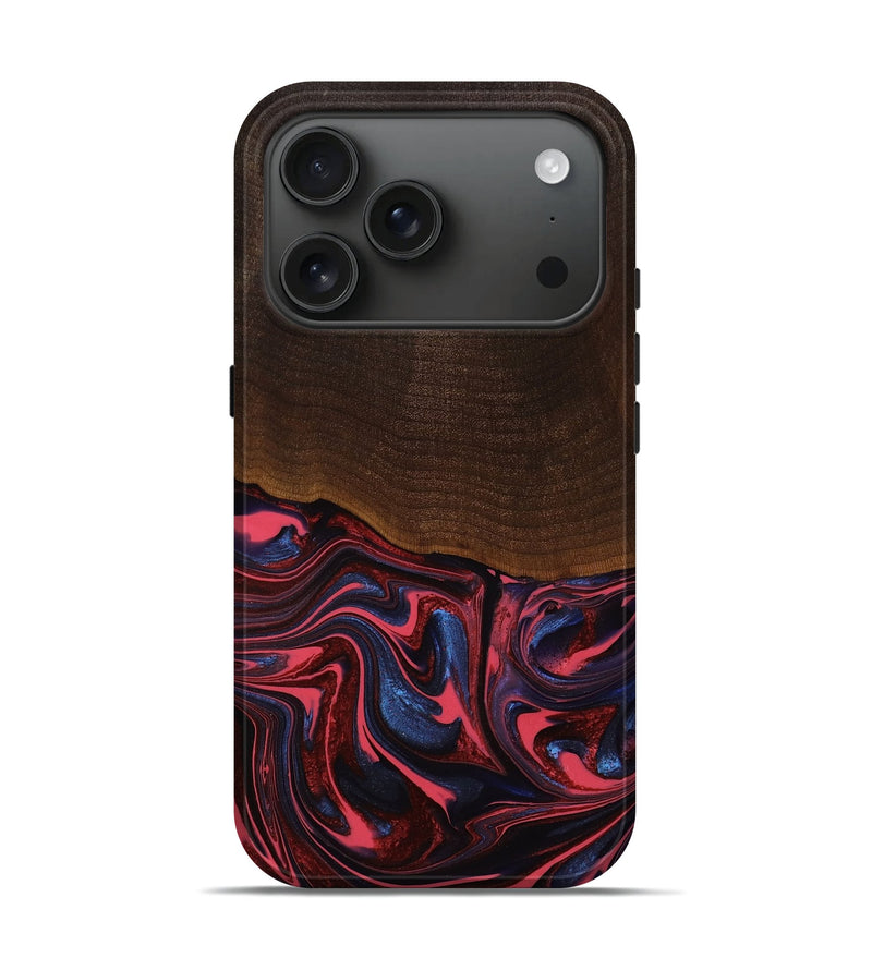 iPhone 17 Pro Wood Live Edge Phone Case - Taryn (Red, 778096)
