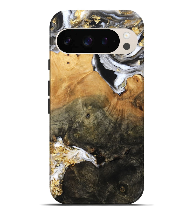 Pixel 10 Pro XL Wood Live Edge Phone Case - Mathias (Black & White, 778148)
