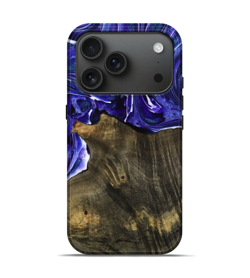iPhone 17 Pro Wood Live Edge Phone Case - Sasha (Purple, 778167)