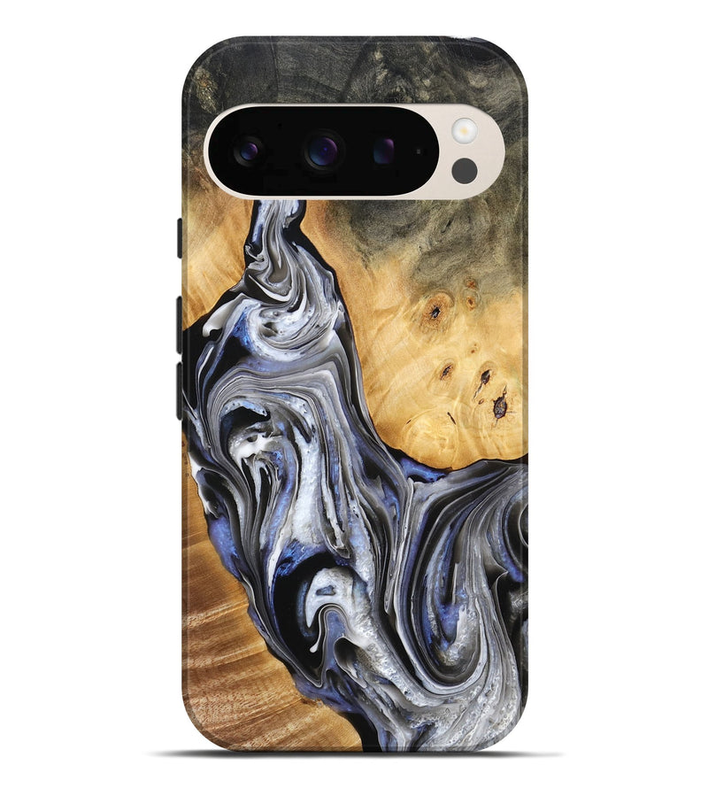 Pixel 10 Pro XL Wood Live Edge Phone Case - Chozen (Black & White, 778171)