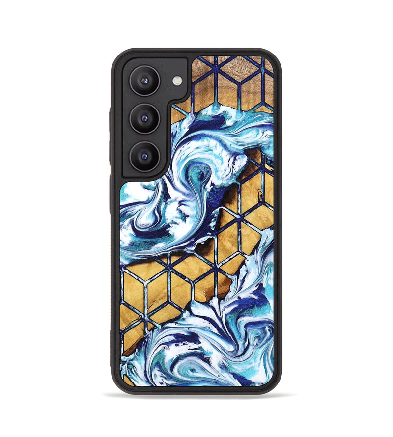 Galaxy S23 Wood Phone Case - Navy (Pattern, 778211)