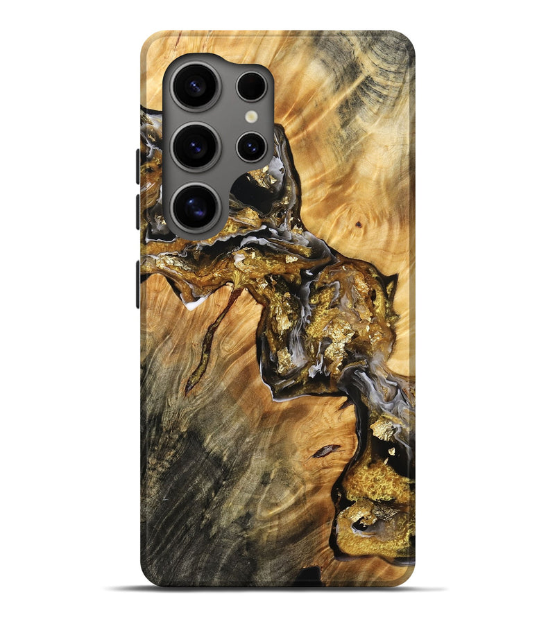 Galaxy S25 Ultra Wood Live Edge Phone Case - Bishop (Black & White, 778502)