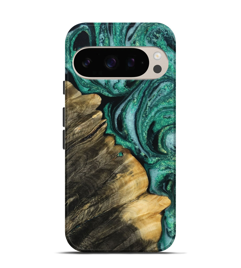 Pixel 10 Pro Wood Live Edge Phone Case - Brody (Green, 778509)