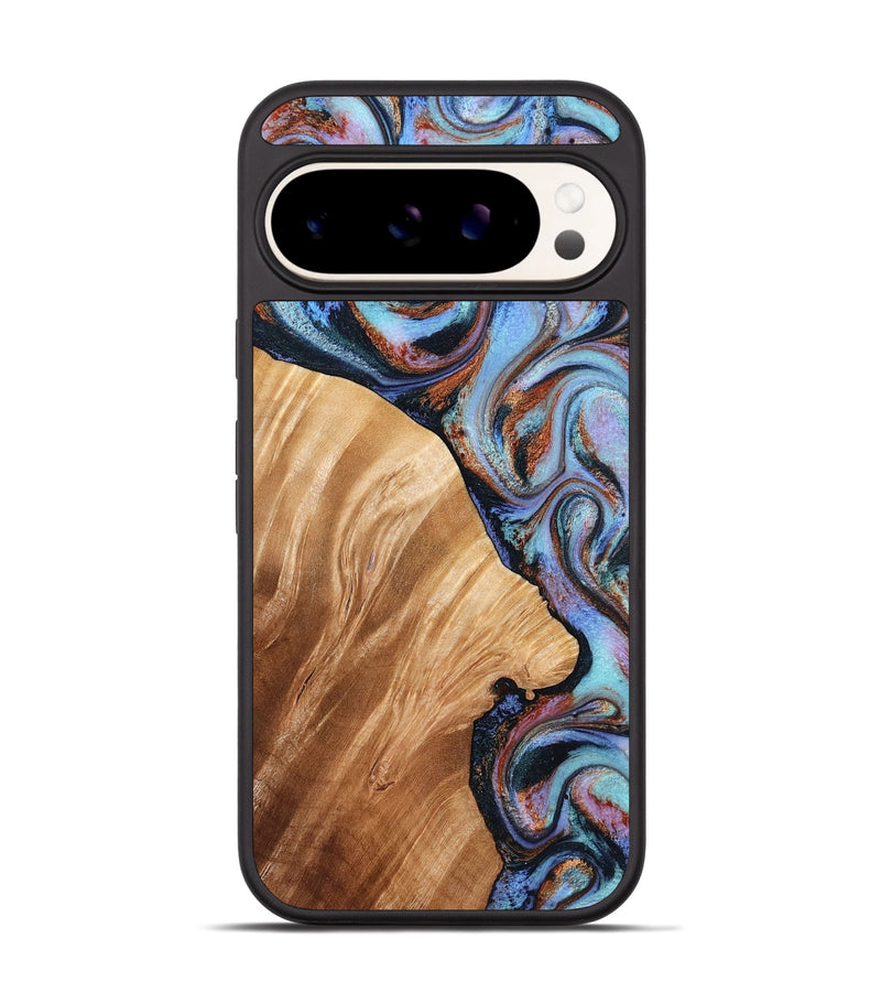 Pixel 9 Wood Phone Case - Gus (Teal & Gold, 778546)
