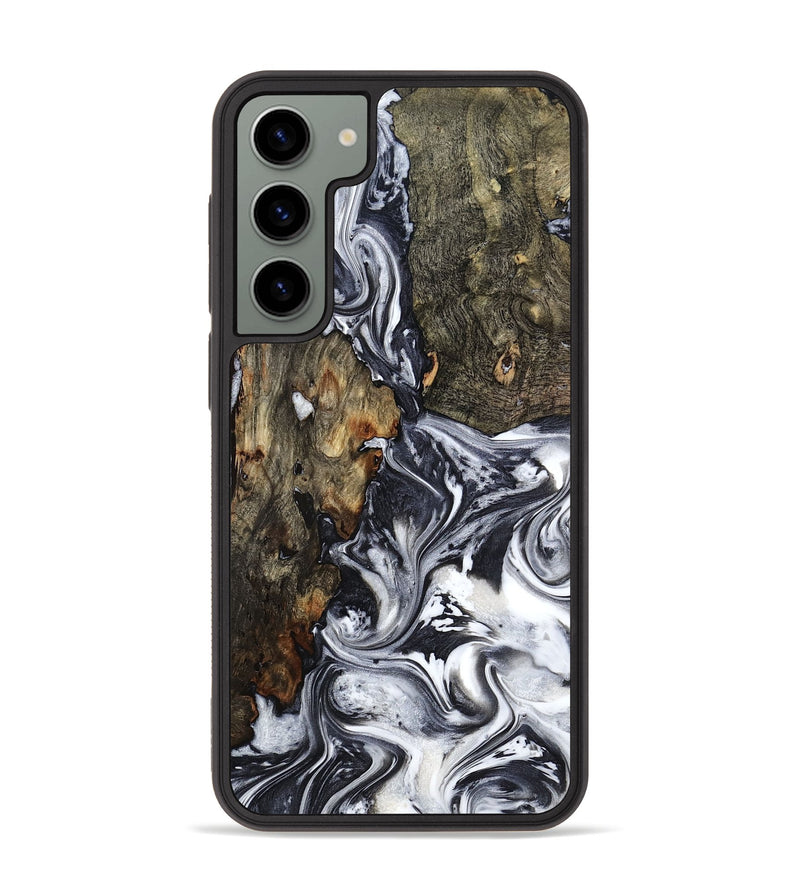 Galaxy S23 Plus Wood Phone Case - Stewart (Black & White, 778564)
