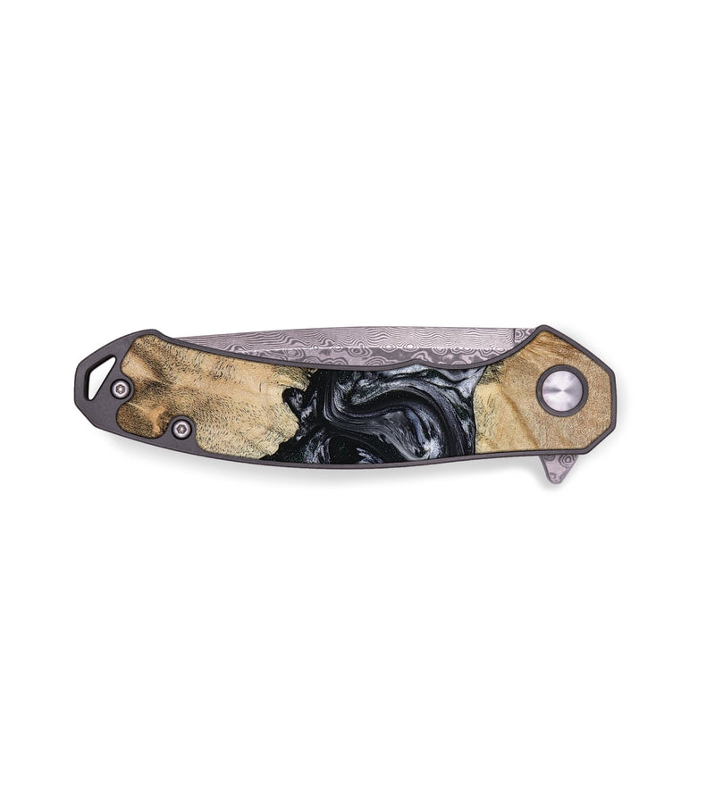 EDC Wood Pocket Knife - Ed (Black & White, 778667)