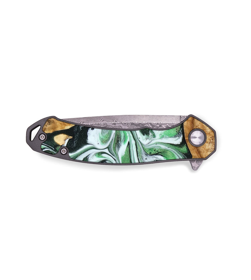 EDC Wood Pocket Knife - Haylee (Green, 778678)